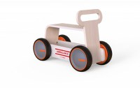 Jucarie din lemn 3 in 1 Ambulanta DriveMe Wood masinuta ride-on, premergator si carucior de jucarii MamaToyz - 5