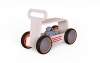 Jucarie din lemn 3 in 1 Ambulanta DriveMe Wood masinuta ride-on, premergator si carucior de jucarii MamaToyz - 7