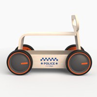 Jucarie din lemn 3 in 1 Politie DriveMe Wood masinuta ride-on, premergator si carucior de jucarii MamaToyz - 2