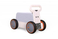 Jucarie din lemn 3 in 1 Vacuta DriveMe Soft masinuta ride-on, premergator si carucior de jucarii MamaToyz - 6