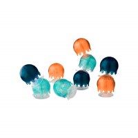 Jucarii de baie Jellies meduze cu ventuze teal+navy+coral Boon - 6