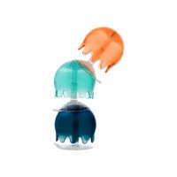 Jucarii de baie Jellies meduze cu ventuze teal+navy+coral Boon - 4