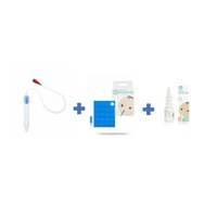 Kit aspirator nazal 3 in 1 FridaBaby cu spray cu apa de mare si 10 filtre igienice transparent - 2