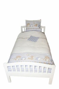 Lenjerie pat copii Odette Blue KidsDecor din bumbac 100x15040x60 cm - 1