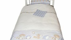 Lenjerie pat copii Odette Blue KidsDecor din bumbac 100x15040x60 cm