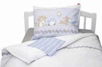 Lenjerie pat copii Odette Blue KidsDecor din bumbac 100x15040x60 cm - 3