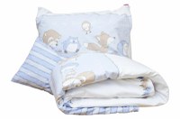 Lenjerie pat copii Odette Blue KidsDecor din bumbac 100x15040x60 cm - 5