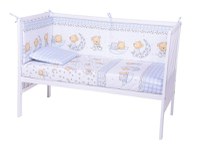 Lenjerie patut cu 4 piese Sleepy Little Bear Bleu 015 - 1