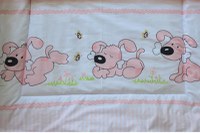 Lenjerie patut cu 5 piese 120x60cm Puppy Roz - 2