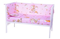 Lenjerie patut cu 7 piese Sleepy Teddy Bear Pink 008 - 2