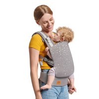 Marsupiu ergonomic Kinderkraft Nino pana la 20 kg confetti grey - 3