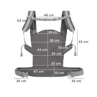 Marsupiu ergonomic Kinderkraft Nino pana la 20 kg confetti grey - 5