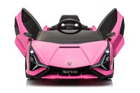 Masinuta electrica 12V cu roti EVA si scaun din piele Lamborghini Sian Roz - 3