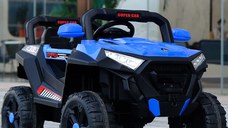 Masinuta electrica 12V cu telecomanda si scaun din piele Nichiduta Super Car Blue