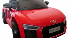 Masinuta electrica cu telecomanda, roti EVA si scaun piele Audi R8 R-Sport rosu