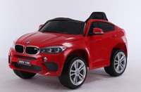 Masinuta electrica cu telecomanda si roti din cauciuc BMW X6M Red - 9