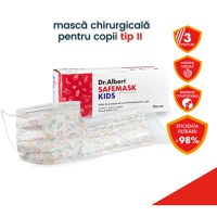 Masti chirurgicale de unica folosinta pentru copii 30 buc Dr Albert - 1