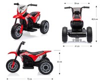 Motocicleta cu acumulator Honda CRF 450R red - 5