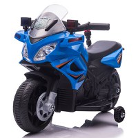 Motocicleta electrica de politie pentru copii 911 Albastru - 4