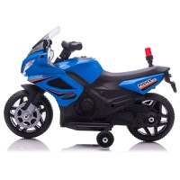 Motocicleta electrica de politie pentru copii 911 Albastru - 1