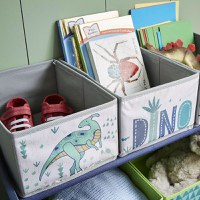 Organizator din lemn Ginger Home pentru jucarii cu 6 cutii textile Dinosaur - 3