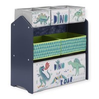 Organizator din lemn Ginger Home pentru jucarii cu 6 cutii textile Dinosaur - 5