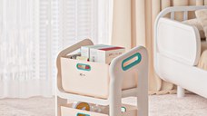 Organizator jucarii cu 2 compartimente Little Mom Beige