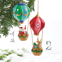 Ornament pentru brad Mos Craciun in balon 17 cm - 3