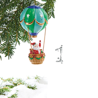 Ornament pentru brad Mos Craciun in balon 17 cm - 1