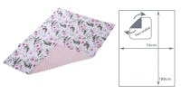 Paturica din bumbac Nichiduta 75x100 cm Minky Flowers Light Pink - 2