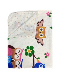 Paturica din panza de bumbac Junior 118x148 cm bufnite maro - 1