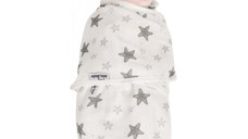 Paturica infasat bumbac organic Grey Stars Sevibebe