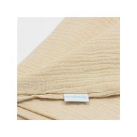 Paturica moale bebe New Baby 80x100 cm din muselina Beige - 2