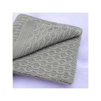 Paturica tricotata New Baby din bambus 80x100 cm grey - 1