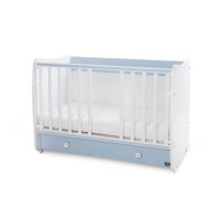 Patut balansoar transformabil Dream White Baby Blue 60 x 120 cm - 4