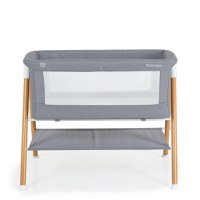 Patut Co-sleeper cu cos pentru accesorii si plasa Kalinihta Premium Grey - 3