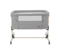 Patut Co-Sleeper cu roti si inaltime reglabila KikkaBoo Amaris Light Grey - 9