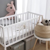 Patut mic co-sleeping din lemn Classic Alb 90 x 40 cm - 5