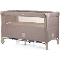 Patut pliabil Chipolino Relax macadamia linen cu laterala culisanta - 1