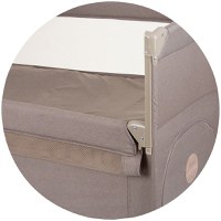 Patut pliabil Chipolino Relax macadamia linen cu laterala culisanta - 4