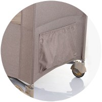 Patut pliabil Chipolino Relax macadamia linen cu laterala culisanta - 5