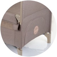 Patut pliabil Chipolino Relax macadamia linen cu laterala culisanta - 6