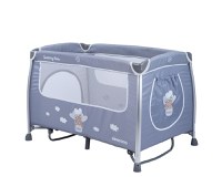 Patut pliabil KikkaBoo cu doua nivele si accesorii incluse Dreamy Bear Grey - 5