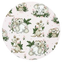 Perna bebelusi MimiNu profilata cu doua fete 23x26 cm Design Velvet Baby Animals Natural - 1