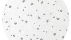 Perna bebelusi MimiNu profilata cu doua fete 23x26 cm Velvet Mini Gray Stars