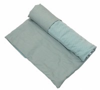 Pilota pentru copii din bumbac 150x100cm fata dubla umplutura hipoalergenica BabySoft Salvia - 1