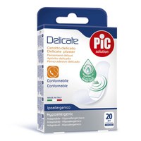 Plasturi piele sensibila Pic Solution Delicate 19x72mm cu solutie antibacteriana 20 buccutie - 1