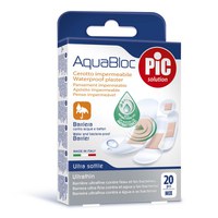 Plasturi rezistenti la apa Pic Solution Aquabloc mix 4 dimensiuni cu solutie antibacteriana 20buccut - 2