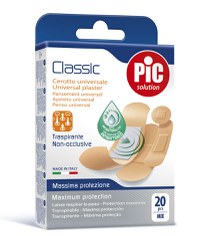 Plasturi universali Pic Solution Classic mix 4 dimensiuni cu solutie antibacteriana 20 buccutie - 2