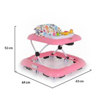 Premergator cu panou interactiv Moni Jungle Pink - 6